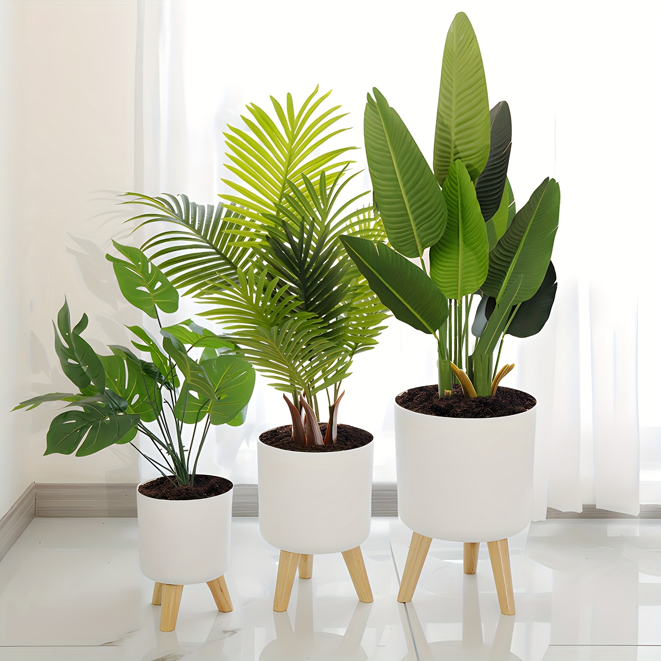 modern round pedestal planter drainage hole indoor - Temu
