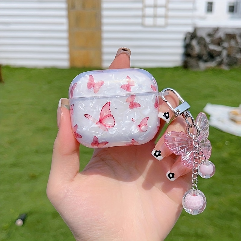 TEMU Suitable For Shell Pattern Pink Airpods 5th Generation Protective Case, Bluetooth Airpods 3, Full-coverage Pro Earphone Cover
