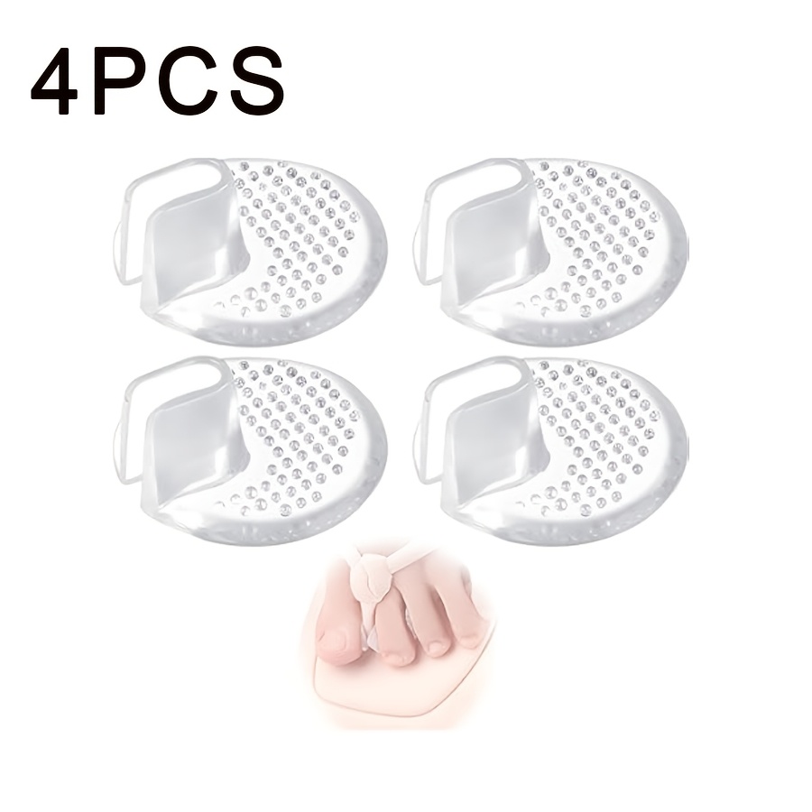 4pcs Set Of Unisex Anti-slip Mats, Transparent, Washable, Reusable, Suitable For Flip-flops