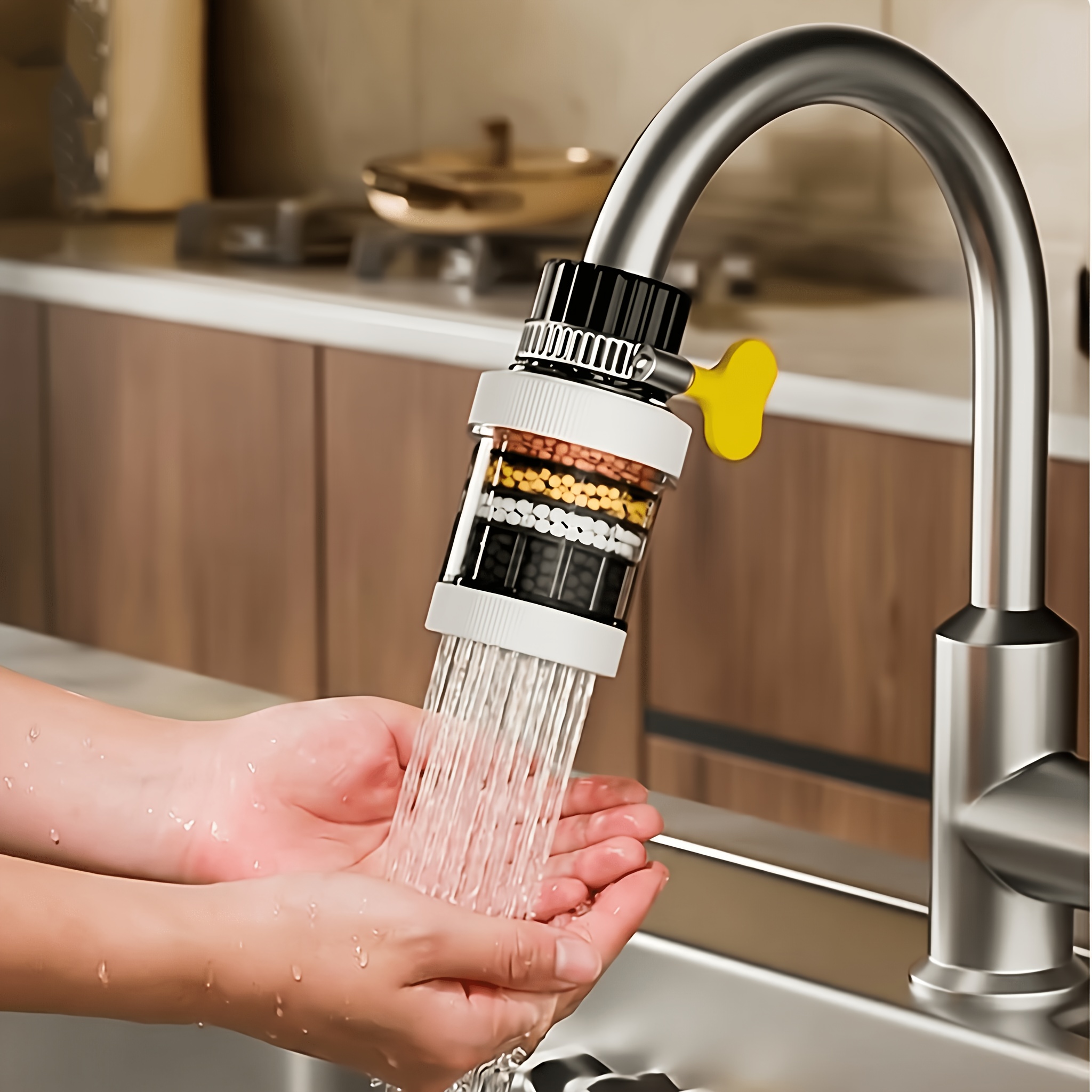   1pc faucet filter sink faucet splash proof universal water filter household faucet bubbler removable for cleaning europe and the united states   with adapter summer  