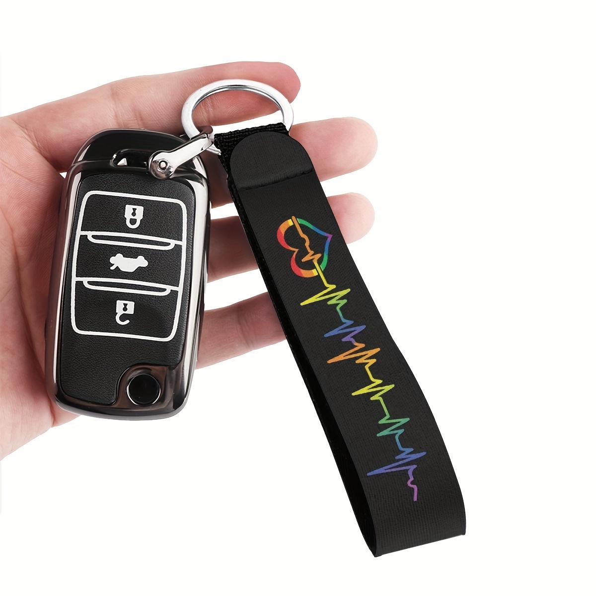 Is A Printed Wrist Strap Keychain - Made Of Durable, Featuring A Non-plated For Keys, Cameras, Or Phones - Unisex Design, Sold As A Single Piece