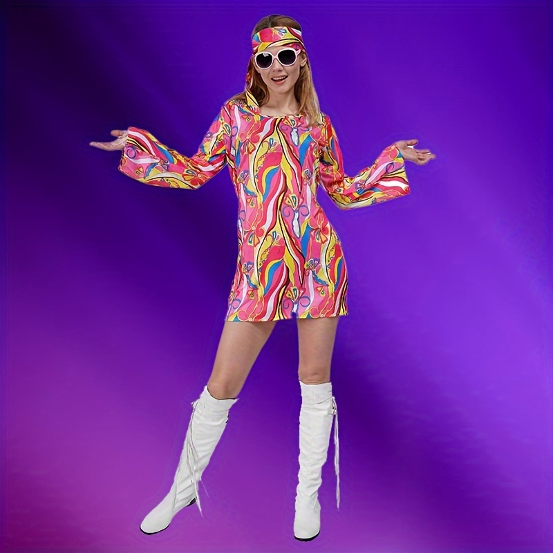 women hippie costumes 1960s cosplay ladies hippie costume - Temu United  Kingdom