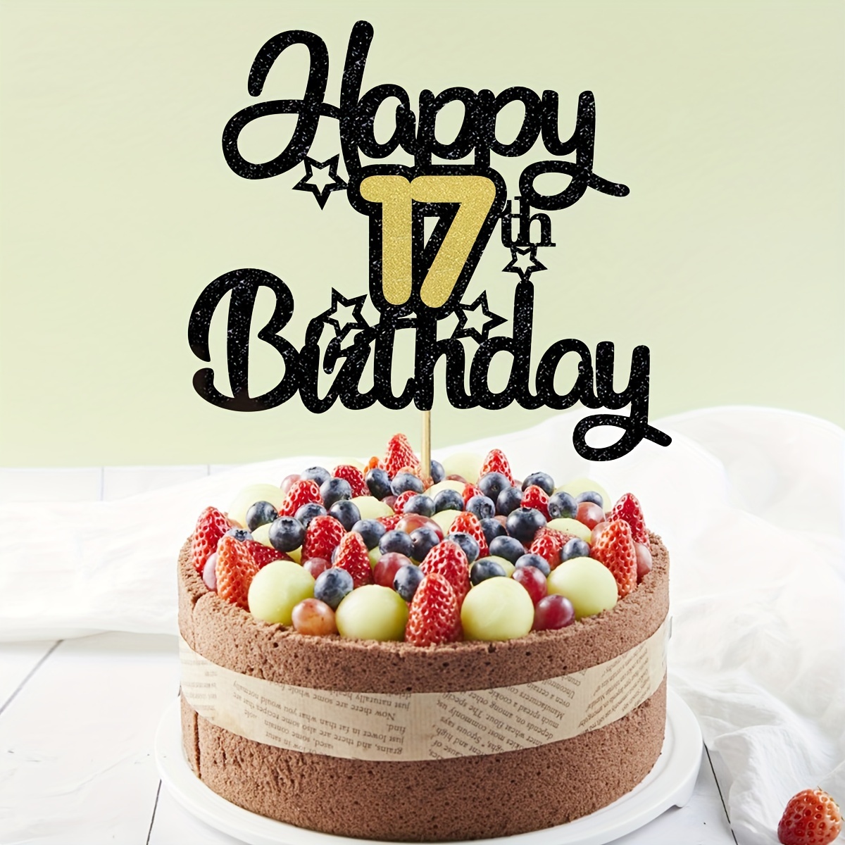 Topper per torta per il 21° compleanno - Elegante metallo oro rosa