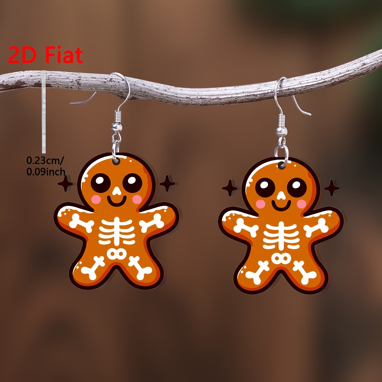 YUJUGLOW Women's Gothic Skeleton Earrings, Quirky
