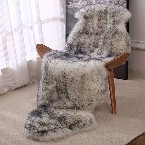1 soft and fluffy sheepskin rug non slip faux carpet for bedrooms living rooms and playrooms home decor and dorms fluffy furry sofa cover suitable for dressing tables washable soft runner rug suitable for bedrooms