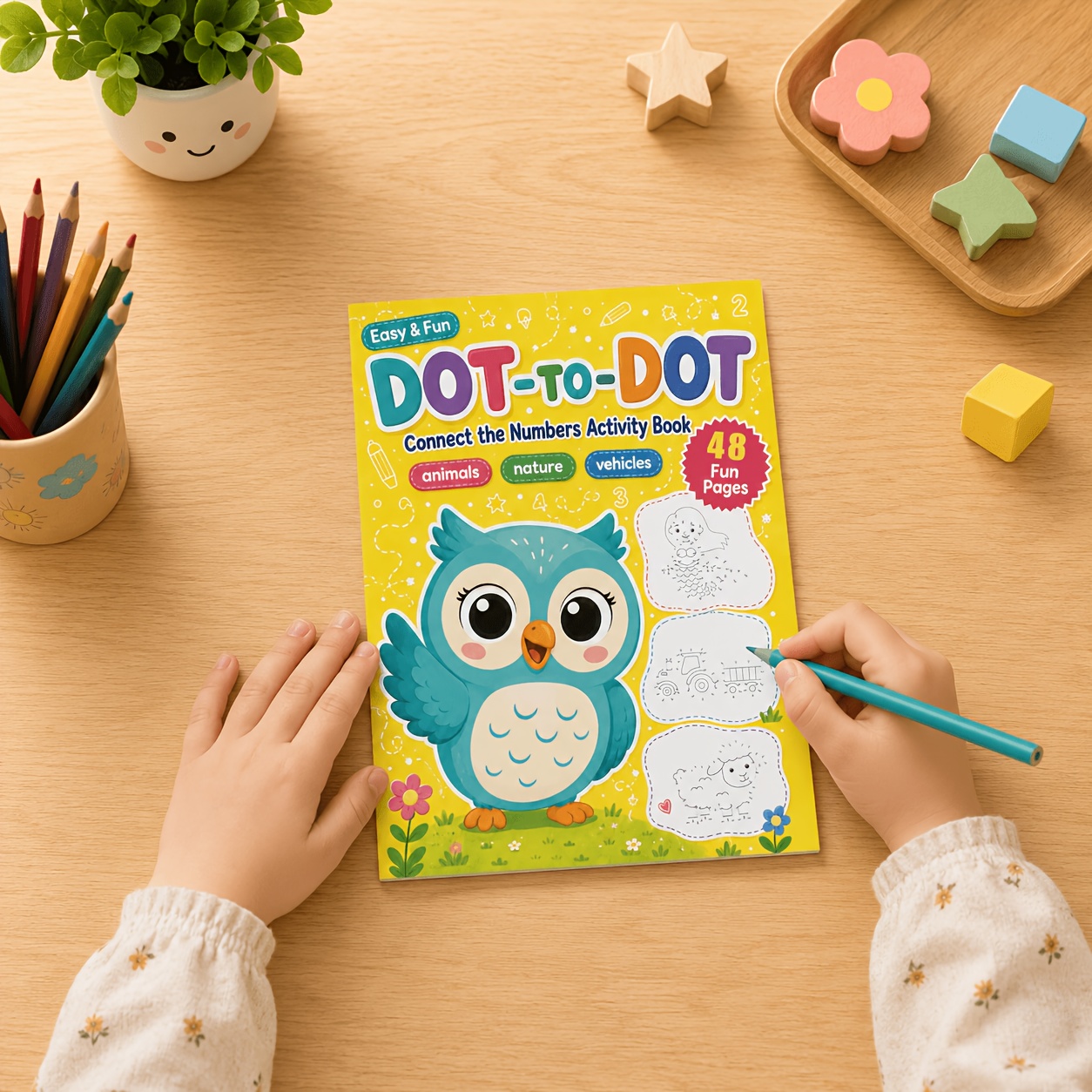 Children's Dot-to-Dot Connect The Numbers Activity Book