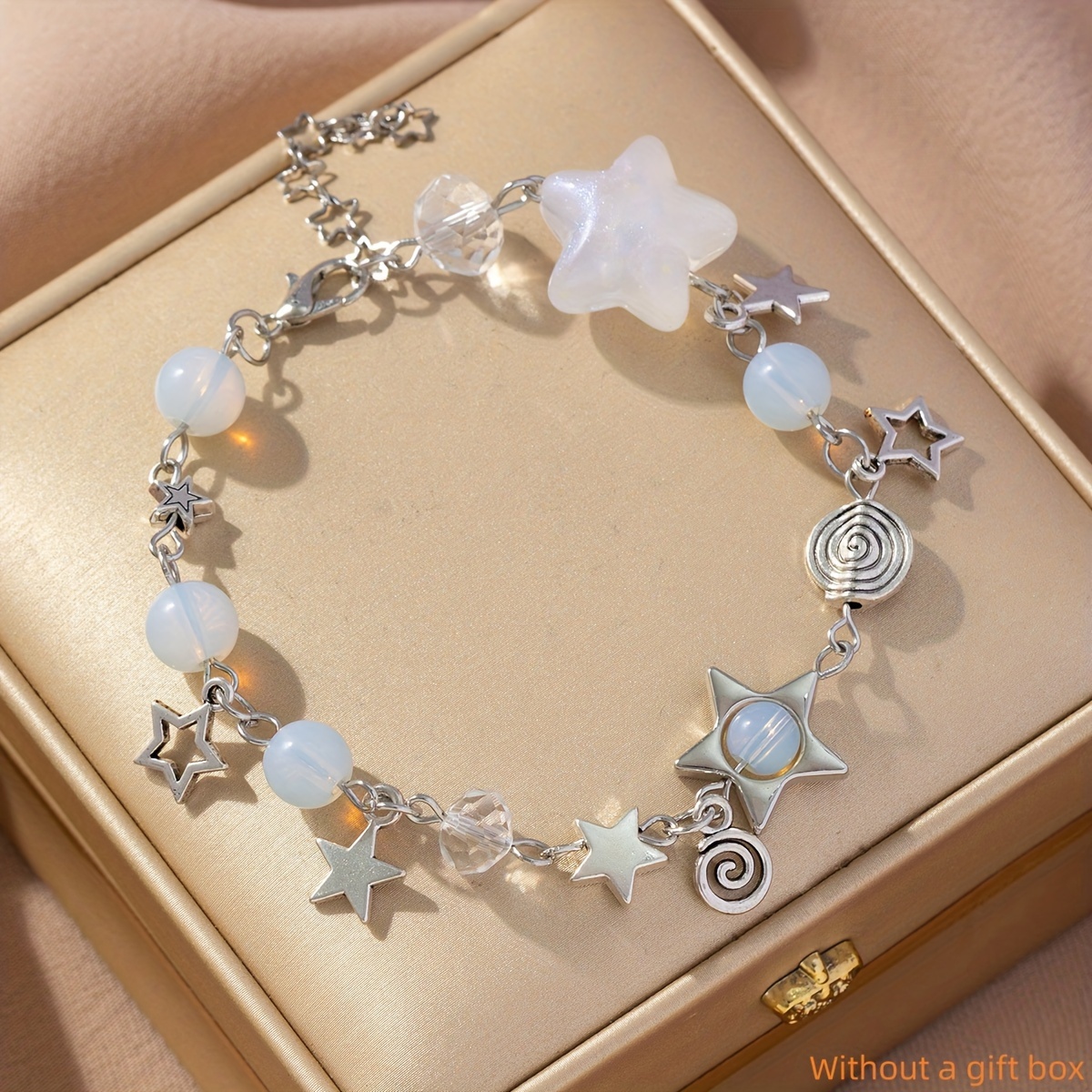 

Charm Bracelet - Zinc Alloy, White Enamel , Fashionable Accessory For Girls