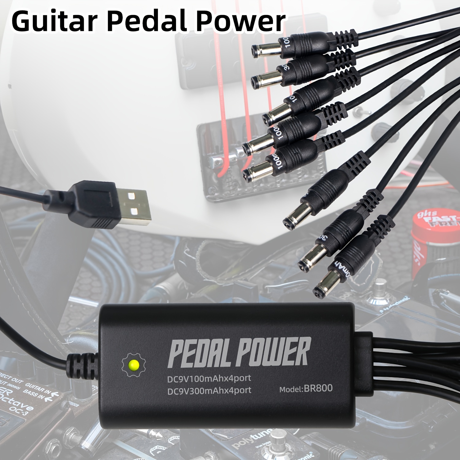 

Guitar Supply 1 Drag 8 Effect Power Supply 9v Isolation Power Supply Usb Plug-in Model Musical Instrument Effect Power Box Guitar Accessories