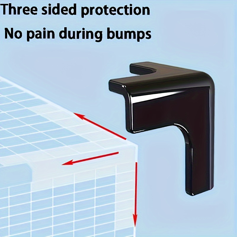 

4-pack Plastic Edge & Corner Guards,, 3-sided Protection - Cushions For Furniture, Tables, Fireplaces - Childproofing Bumper Protectors