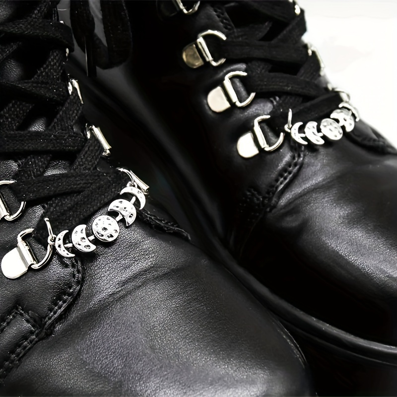 

2pcs Gothic Punk Style Shoe Charms - , Detachable For Boots & Footwear, Copper Alloy With Twisted Knot/rivet