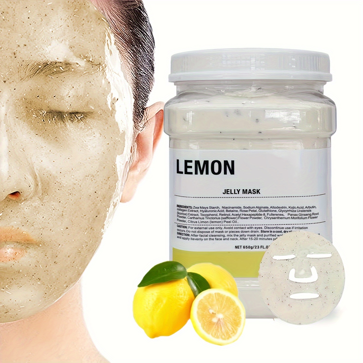 Jelly Mask Powder Facials Skin Care Natural Lemon Gel Face Temu