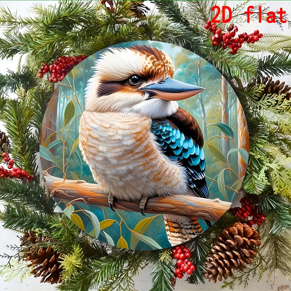 TEMU 2d Flat, Featuring A Laughing In As The Theme, Vintage Decorative Plaque And Ornament, Round Metal Panel Art Suitable For Room Decoration. For