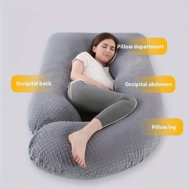An Upgraded Detachable J-Shaped Pregnancy Pillow with Ultra-Soft Pressure Relief, Suitable for Use During Pregnancy