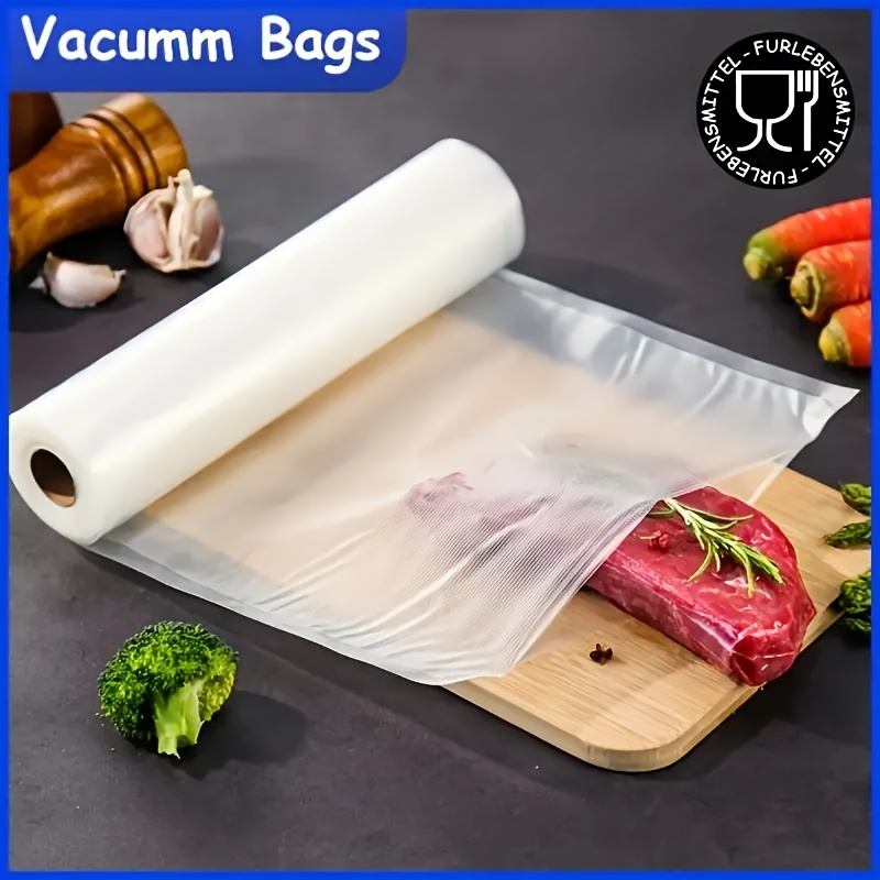 

1 Roll Vacuum Sealing Bags, Bpa-free Food Storage Bags, Plastic, For Meat, Fruits, Grains, Vegetables, Kitchen Organization And Storage, Design,