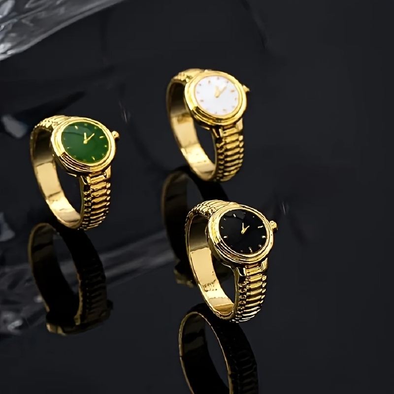 

3pcs 2025 New Watch Inspired Rings, Multifunctional Alloy, Suitable For Or Gift