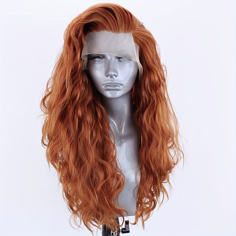 A Full Wig Made Of Brown Synthetic Fibers