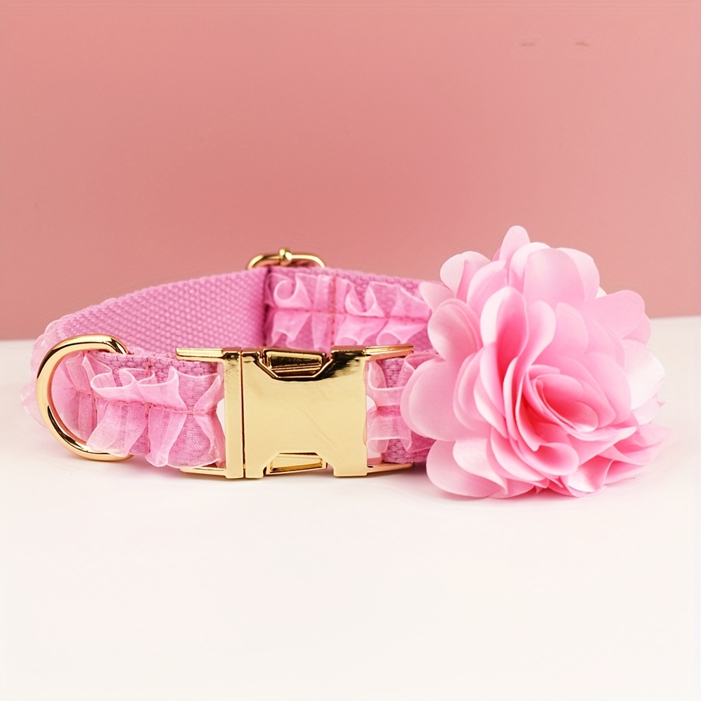 TEMU Lace Collars And Flower-carved Dog Collars Are Additions For Medium To Large Pets, A Dog's Wedding