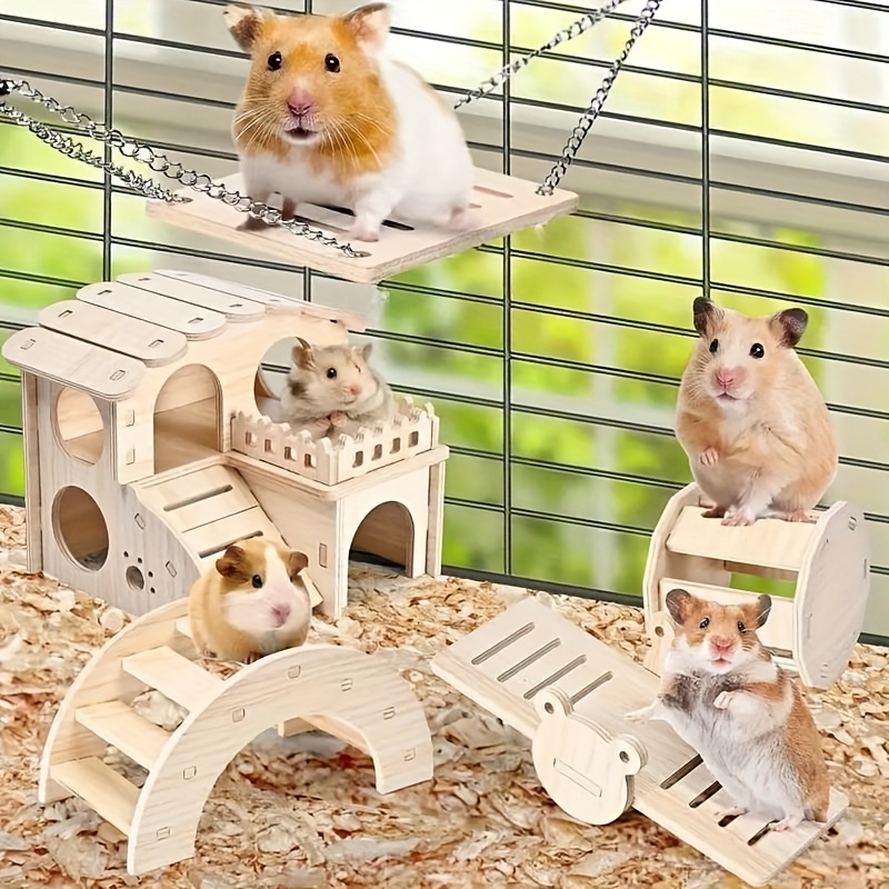 7-Piece Hamster Toy Set for Fun and Exercise