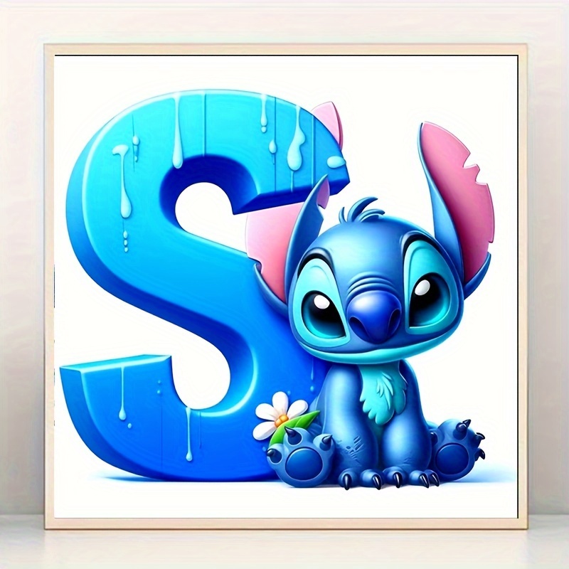 

Stitch S Letter Cartoon Diamond Painting Kit - Handmade Diy Mosaic Diamond Painting Art Gift Home Decor