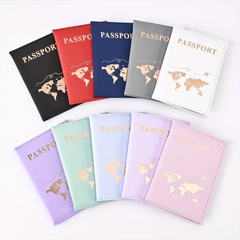 1pc/2pcs/4pcs Couple Passport Bag Travel Passport Protective Case Solid Color Minimalist ID Protective Case Travel Wallet Multi-Functional Passport Holde