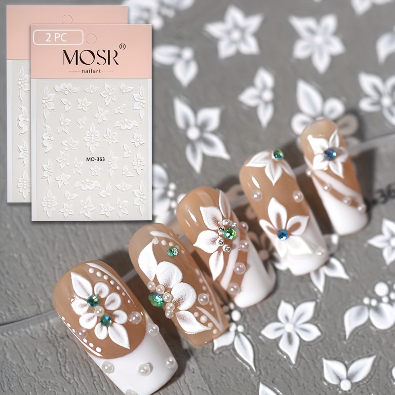 A Of Nail Sticker With Embossed Three-dimensional Super French Gentle Nail Sticker