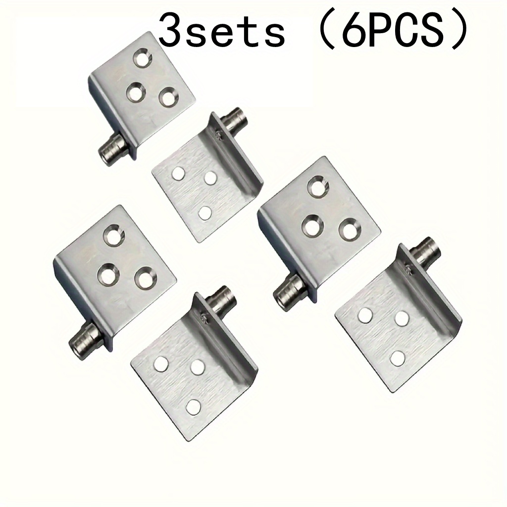 TEMU 6 Stainless Steel Concealed Doors, Ct Angle Codes, Upper And Lower Hinges, Cabinet Door Upper And Lower Hinges, Concealed Door Hinges, Wooden