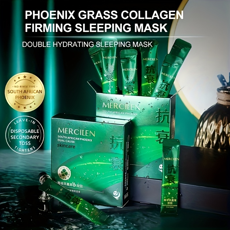 20pcs Collagen Double Sleep Mask, Pcscontaining Citric Acid, Centella Asiatica, Hyaluronic Acid And Sea Fennel, Moisturizing And Firming, Christmas Thanksgiving Gifts