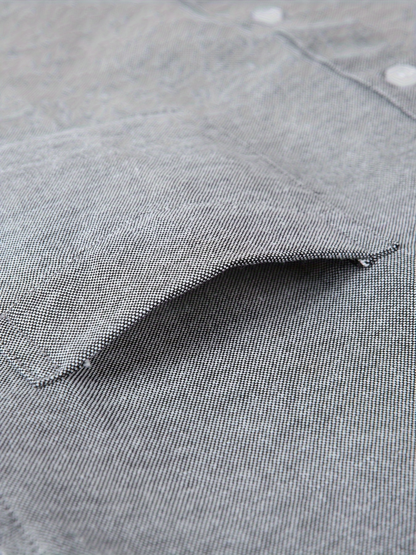 heren katoenmix oxford overhemden - losse pasvorm lange mouw overhemd met enkelvoudige borstzak, volwassen reverskraag,     & detail met voorzak voor lente/herfst 4