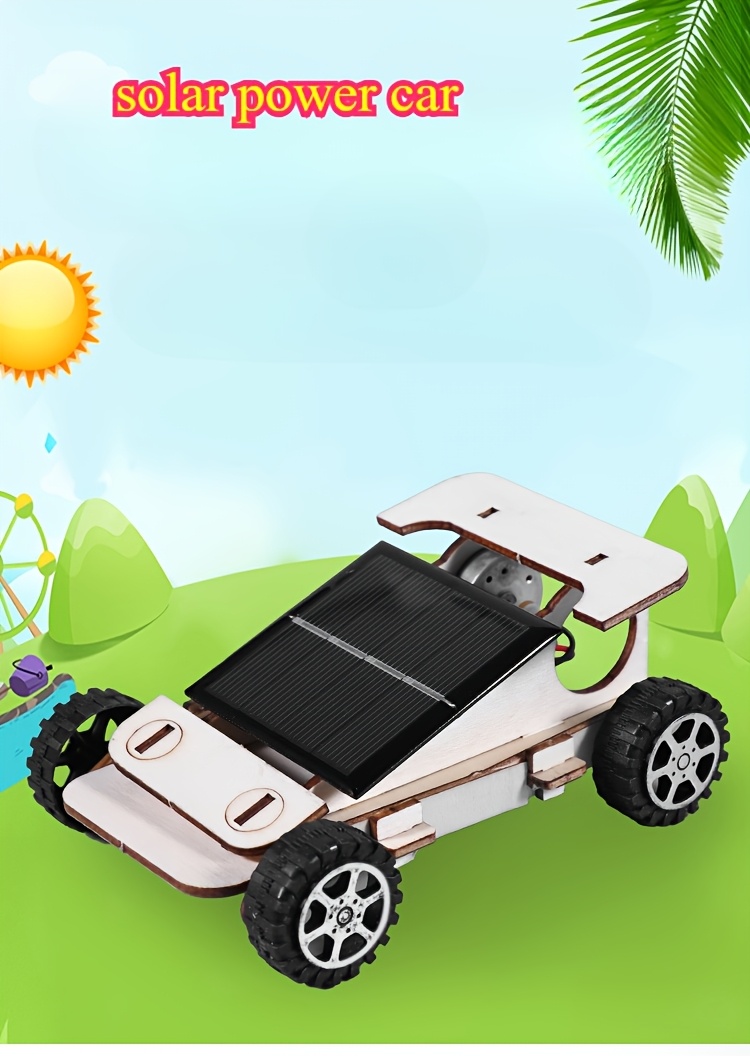 coche solar de madera para experiments científicos y enseñanza, regalo ideal para fiestas detalles 2