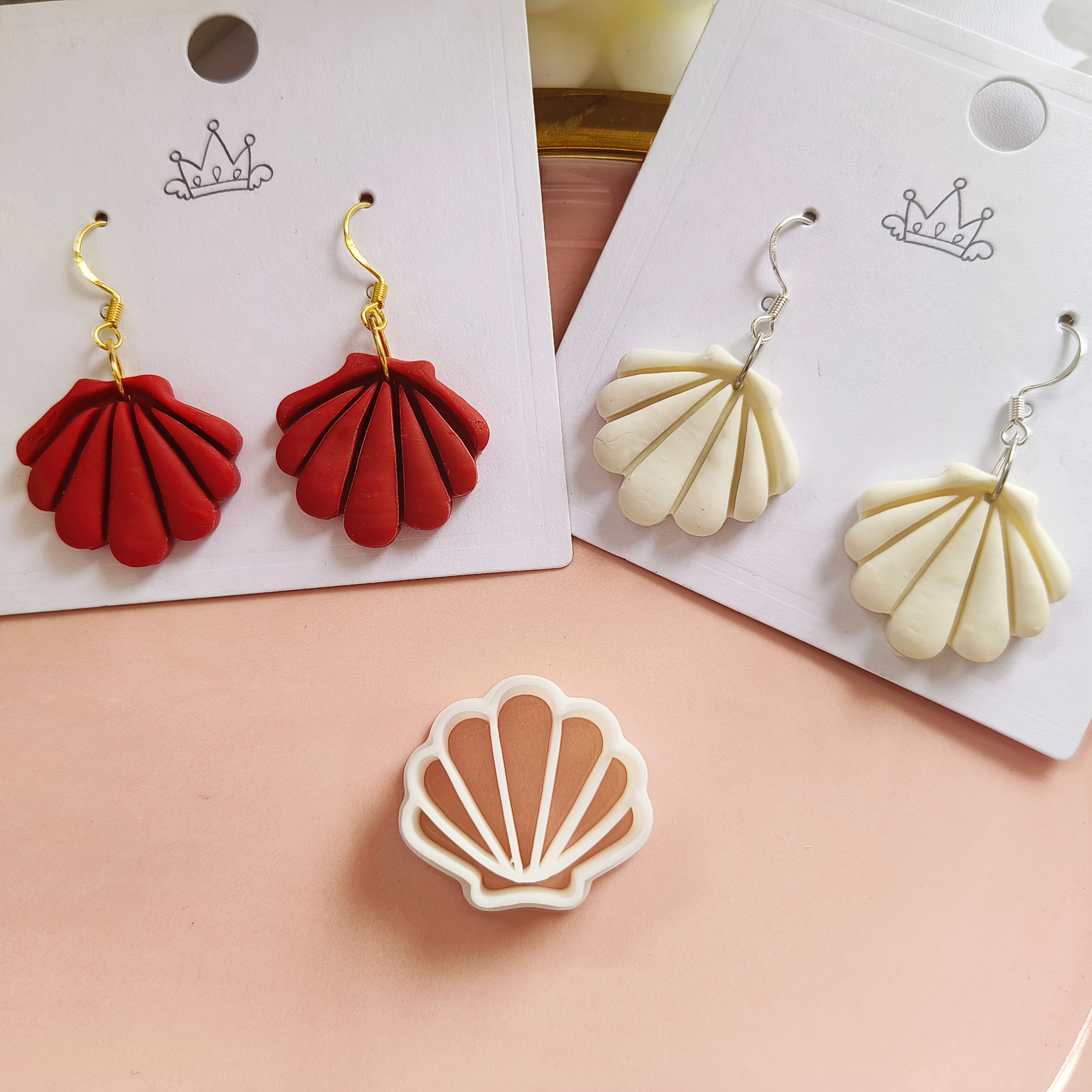 TEMU Un Coupeur de Pâte Polymère d'Escargot Océanique , Outil de Bricolage pour la Création de Bijoux et Moule à Boucles d'Oreilles en Poterie Souple
