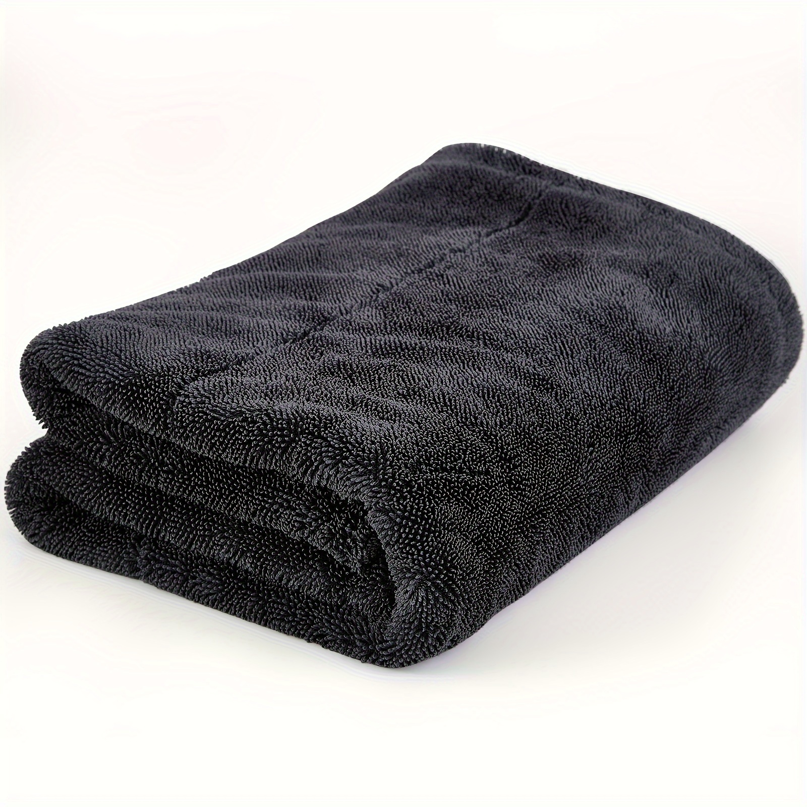 

[best Seller] Car Drying Towel Super Absorbent Black Line Drying Towel, Extra Large, Ultra Soft Microfiber 1300gsm Double Twisted-loop Drying Towel-auto Drying Towel For Cars Trucks Suv