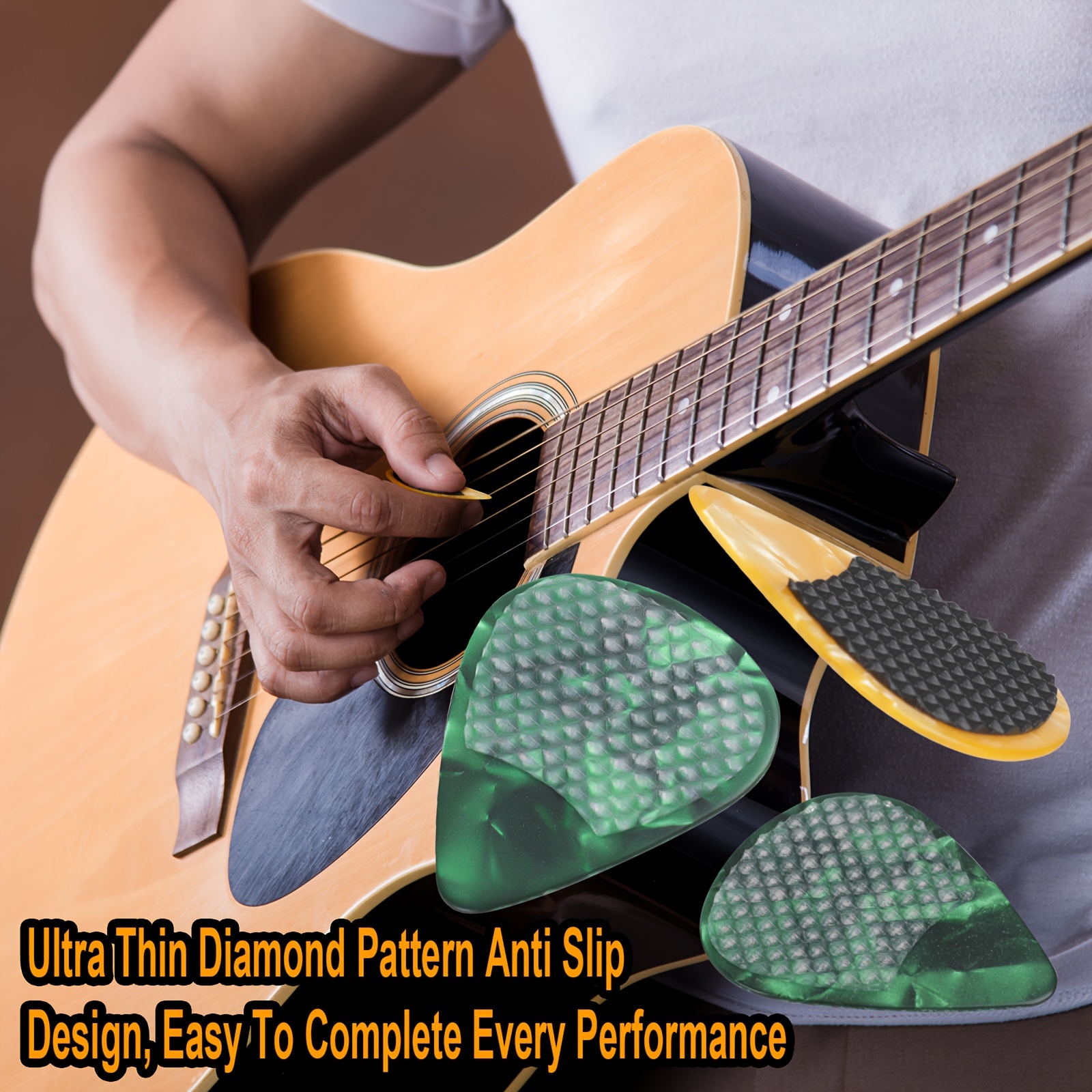 Médiator Ergonomique Débutant Poignée Médiator Guitare Silicone