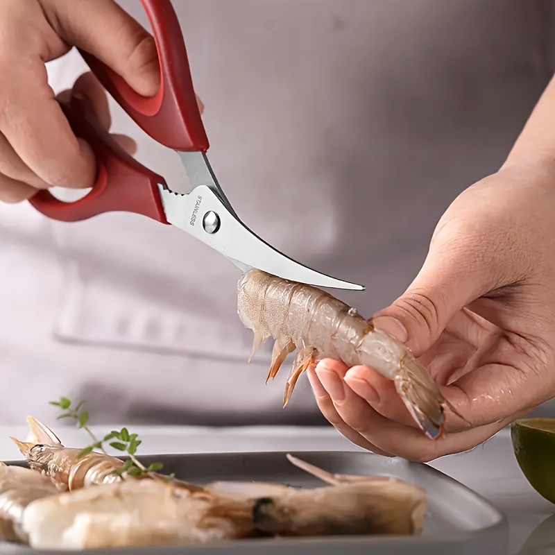 

1pc Stainless Steel Shrimp Peeler, Easy Clean Seafood , Kitchen Gadget For Effortless Shrimp Cleaning, Essential For Home And Restaurant Seafood Preparation