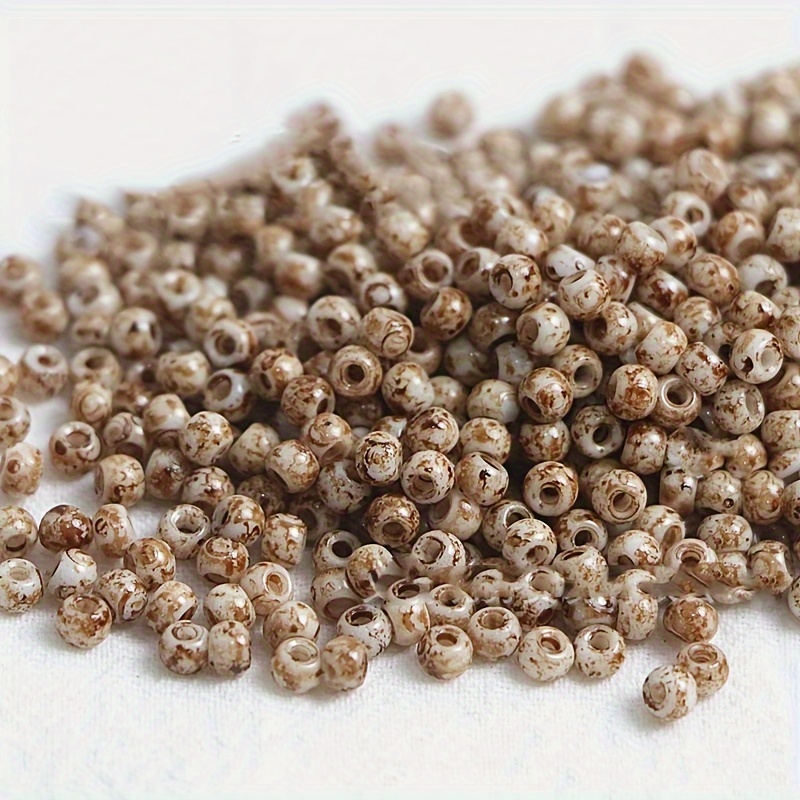 138pcs Picasso Colored Glass Rice Beads for DIY Jewelry
