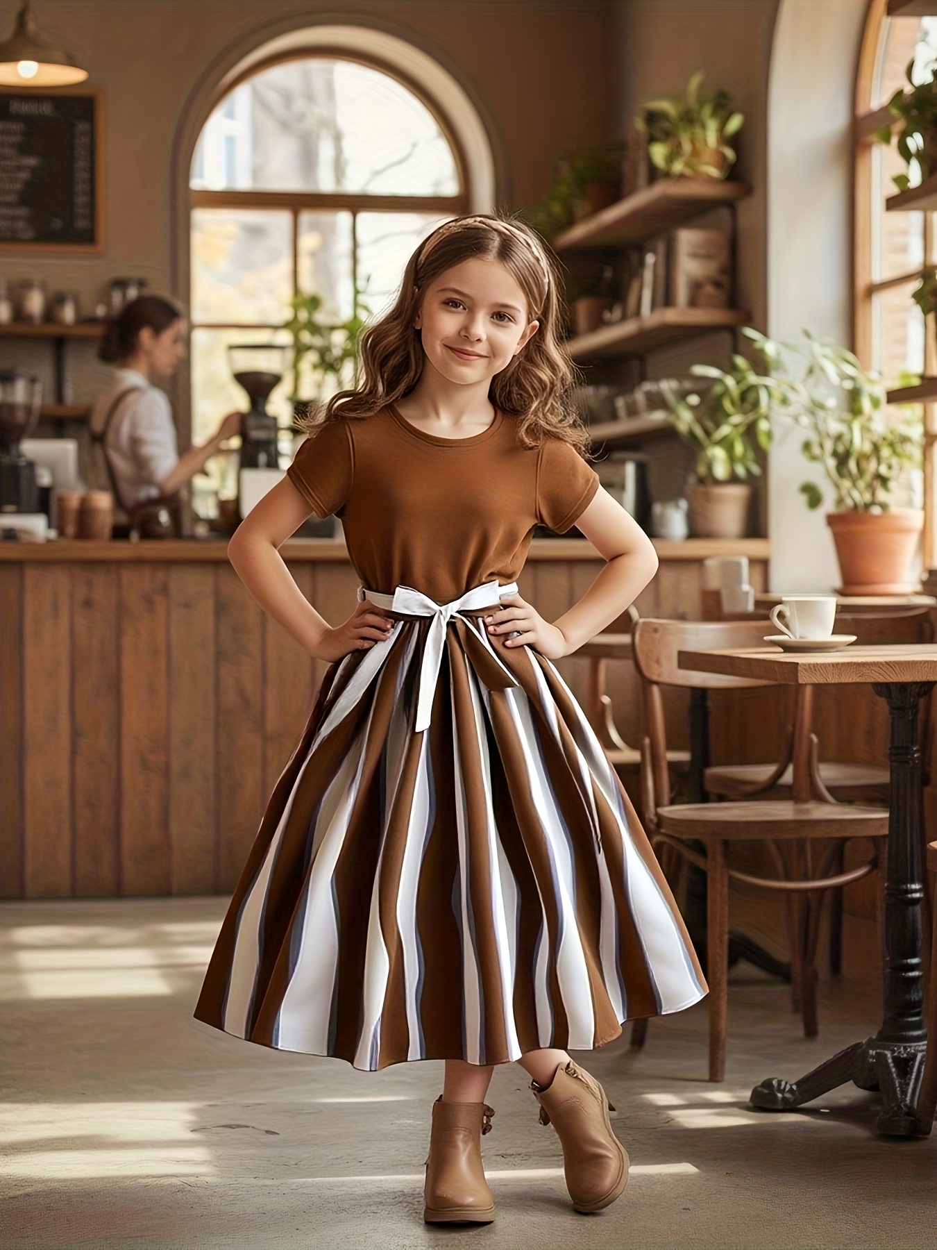 kids brown dress sold on Temu Philippines