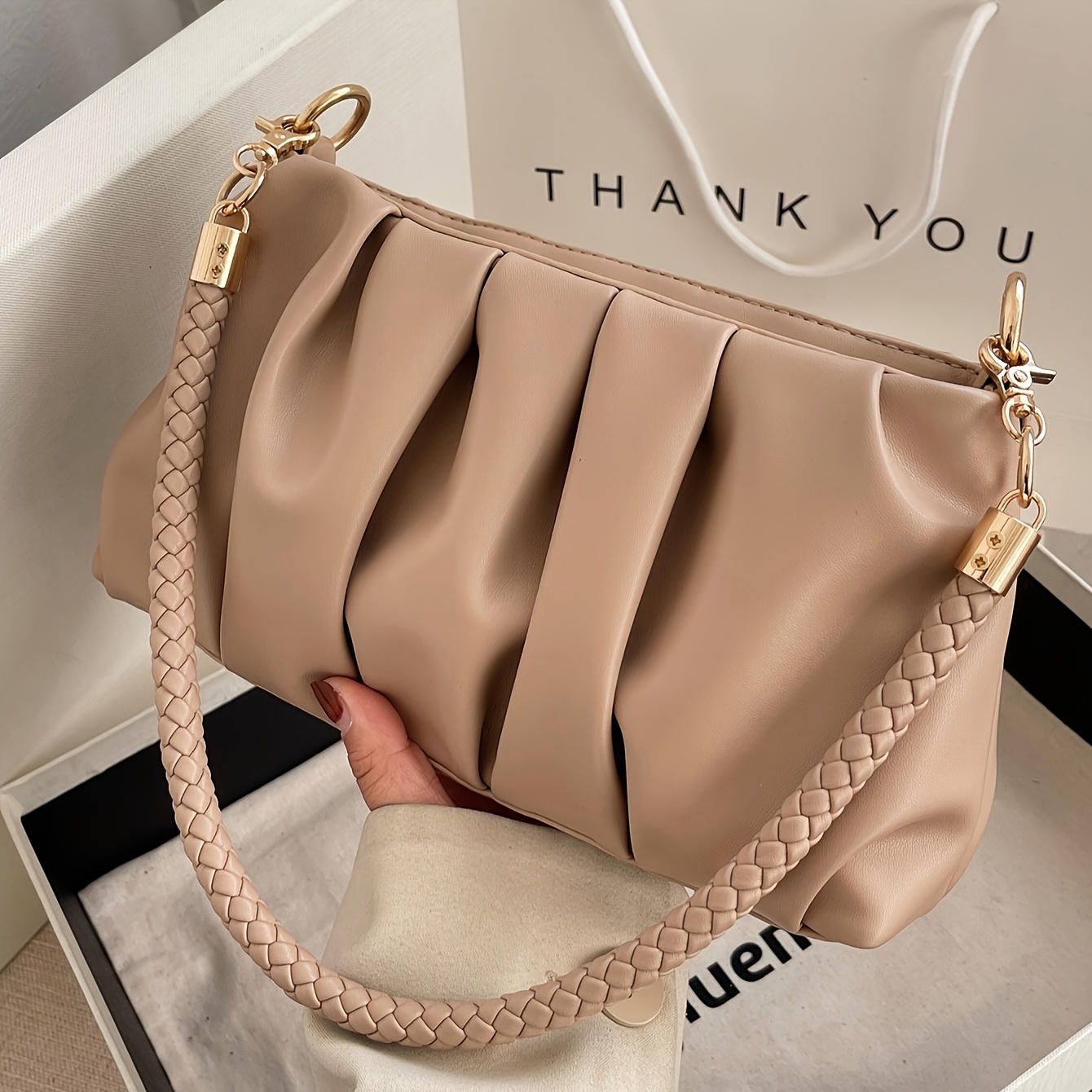 Cahvin Koeinz Women's Handbag With Wrinkle - (/ / /white/) Crossbody & Shoulder Bag, Zipper Closure, & Oil- Edges For Daily Use, Casual,, Travel - Elegant Gift