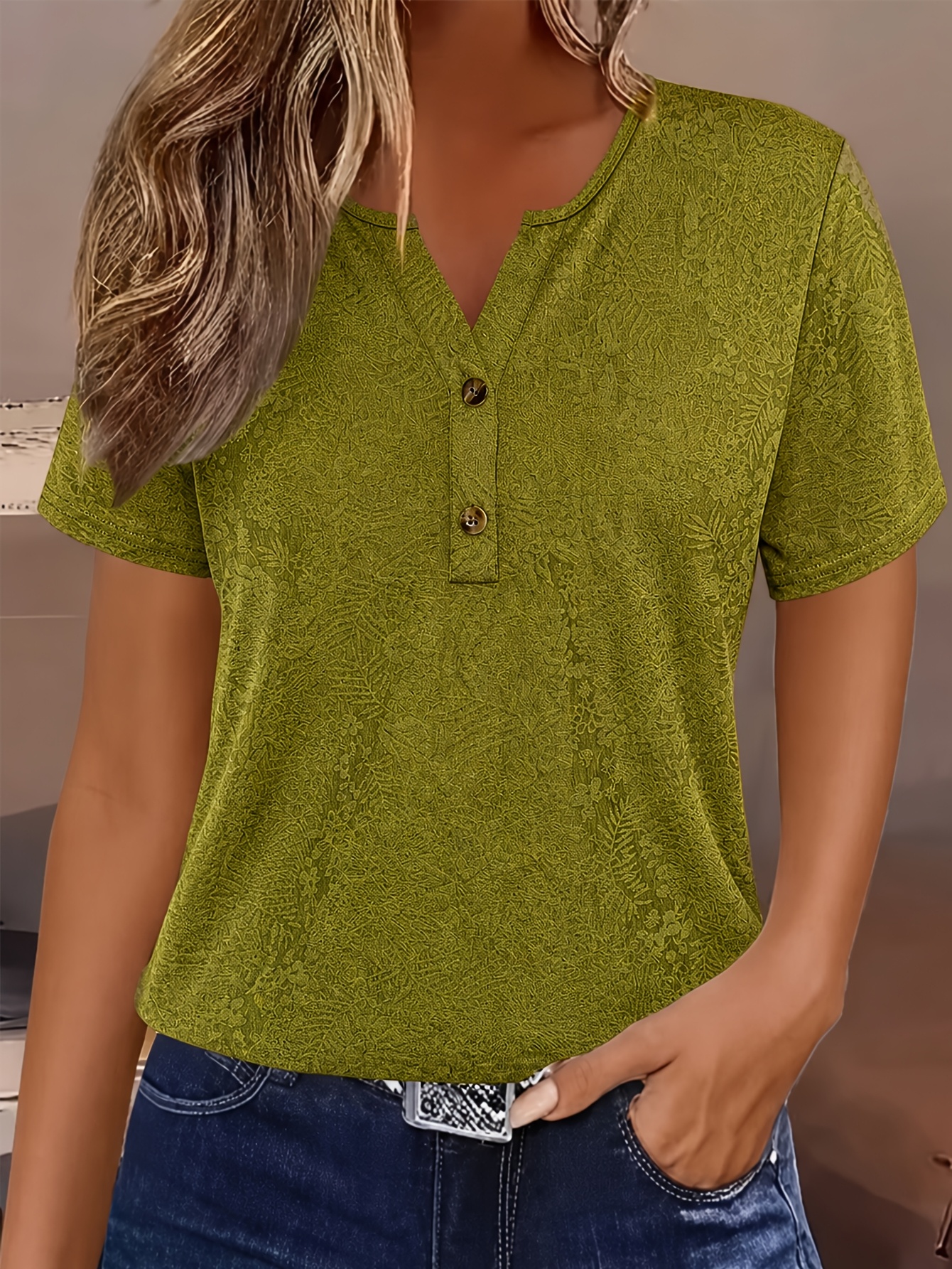 Directional Style - Spring/Summer Elegant Casual Fashion Easy Design Button Top