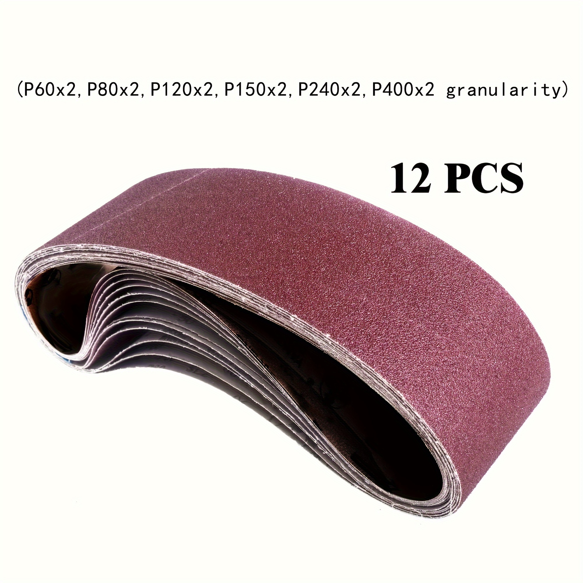 12pcs 4x36 Inch Oxide Sanding Belt Kit 60 80 120 150 240 400 Grit 2 - Premium Sandpaper Sanding Belts For Portable Belt Sander