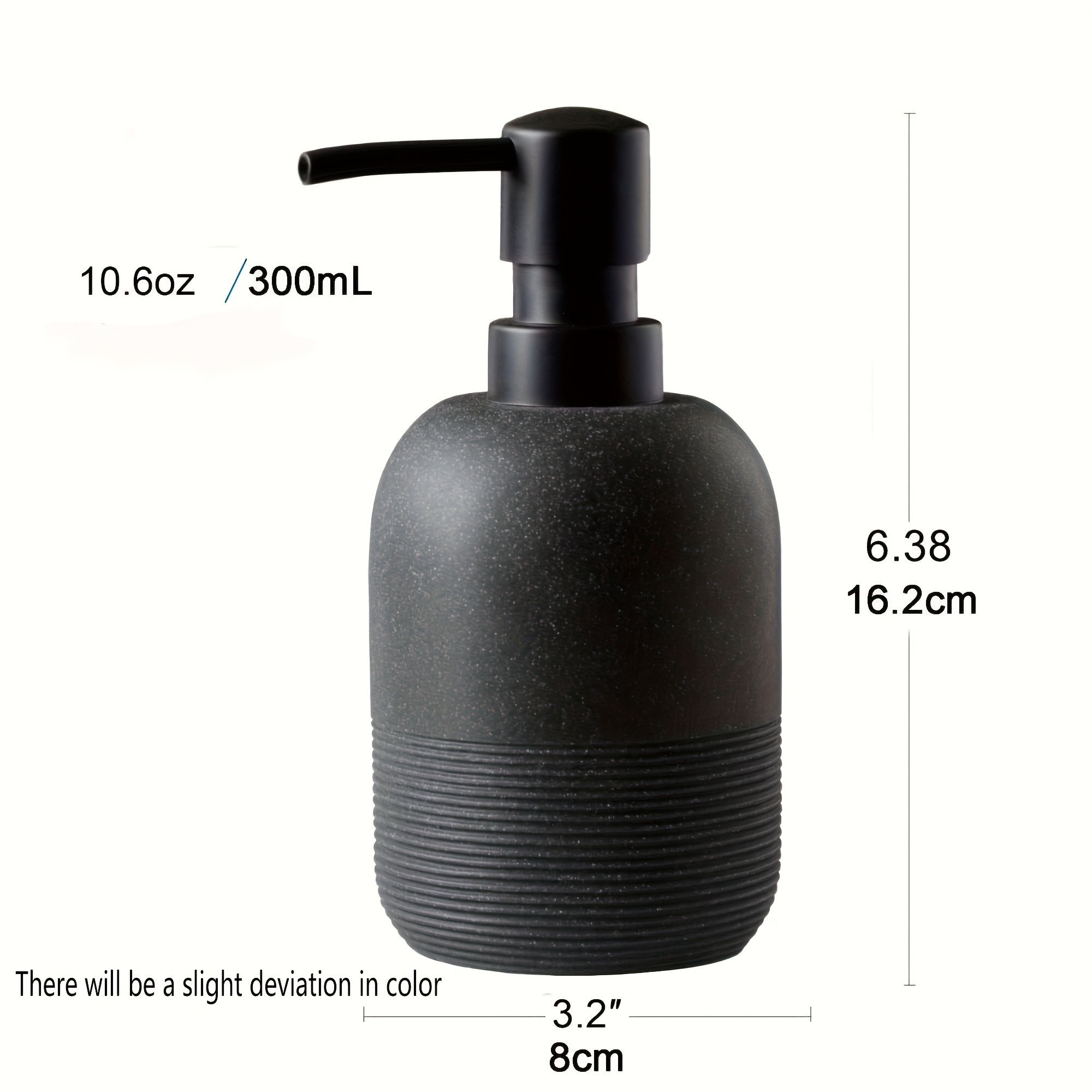 TEMU 1pc Elegant Quartz Dispenser For Hand Wash, Body Wash, And Dish Soap - Stone Material, Freestanding, No Electricity Needed, Refillable Liquid