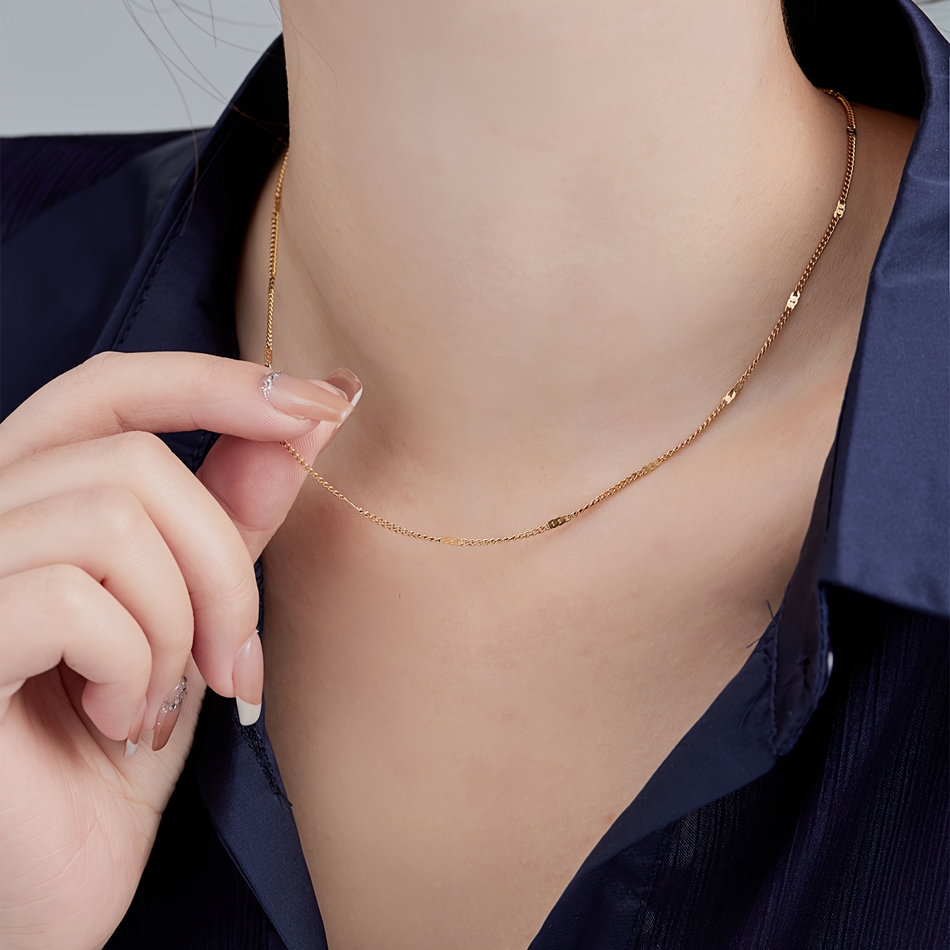 Women's Minimalist Waterproof Stainless Steel Chain Necklace