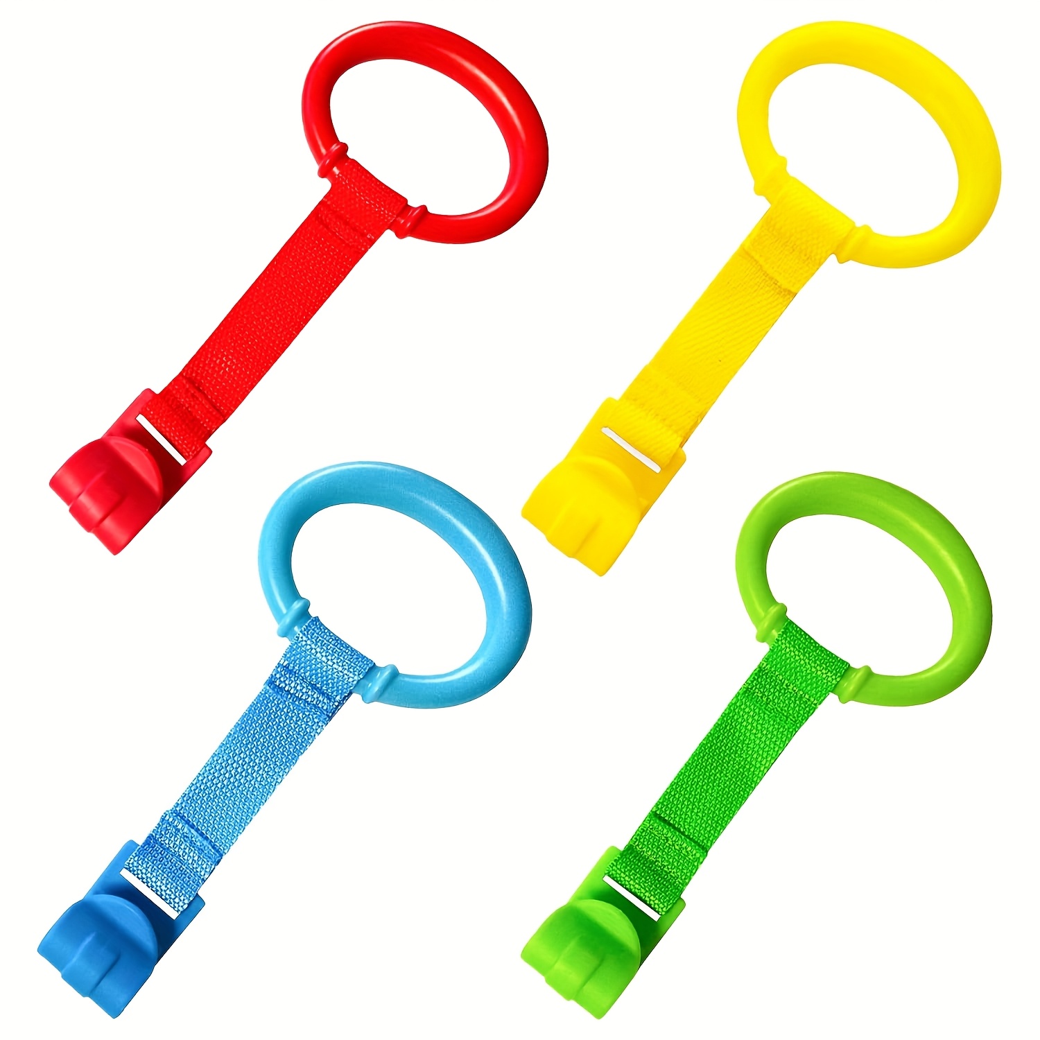 4pcs Durable Plastic Hand Pull Rings For Room Decor, Play Fence & Game Bed - Indoor Parties, Home Accessories For Halloween And Christmas