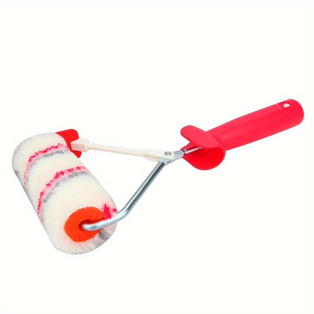 4-inch Paint Roller Brush - Corner & Wall Painting Tool, Decorative Finish, Durable Plastic/fabric