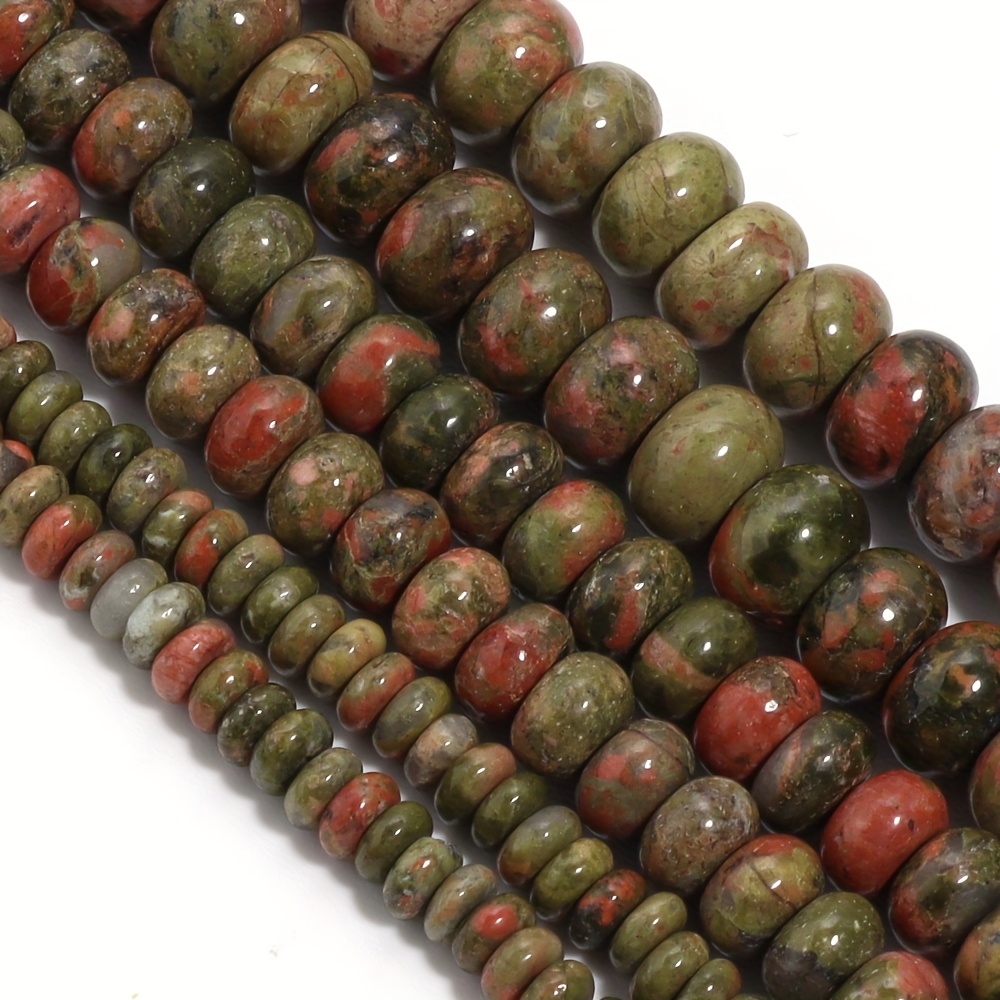 Floral-Green Abacus Bead with Spacer Beads for Jewelry Making