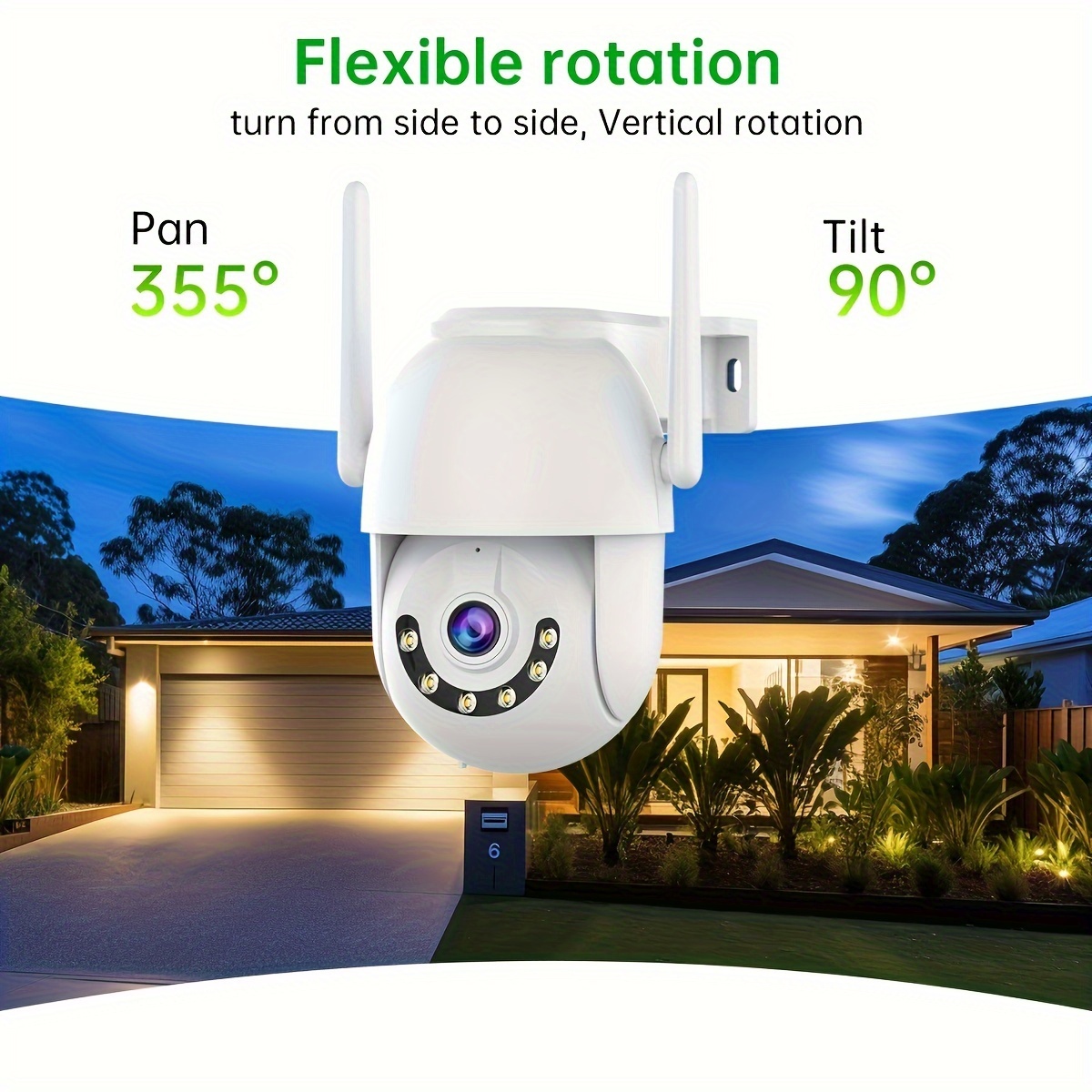 JOOAN 3MP HD Outdoor Security Camera, with PTZ, Full-Color Night Vision, Human Tracking & Motion Detection, Compatible with Smartphones details 0