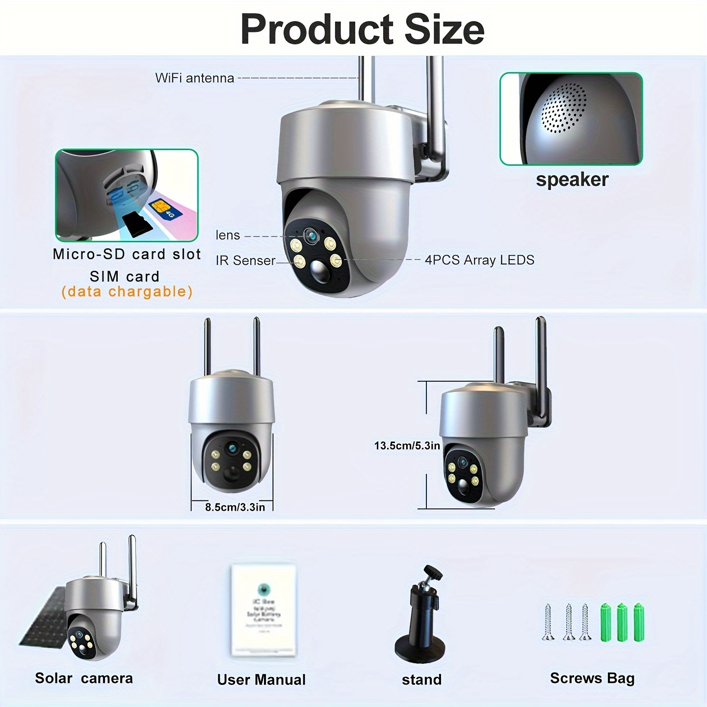 Security Camera No Needed Lte Cellular No Wifi Temu