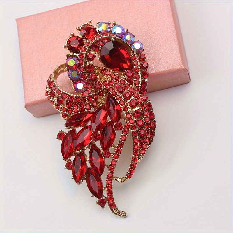 

Vintage Inspired Rhinestone Decorative Brooch With Unconventional Shape, Fashionable And Elegant Accessory For Women's Clothing