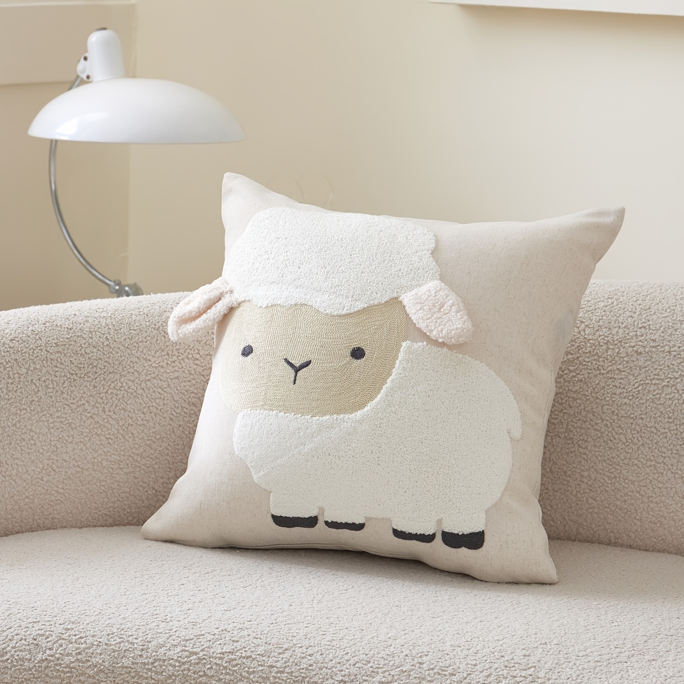 TEMU 1 pièce de taie d'oreiller brodée 3D pour l'Aïd , 1 pièce, décoration d'intérieur adaptée à divers environnements que salons, chambres, fêtes et