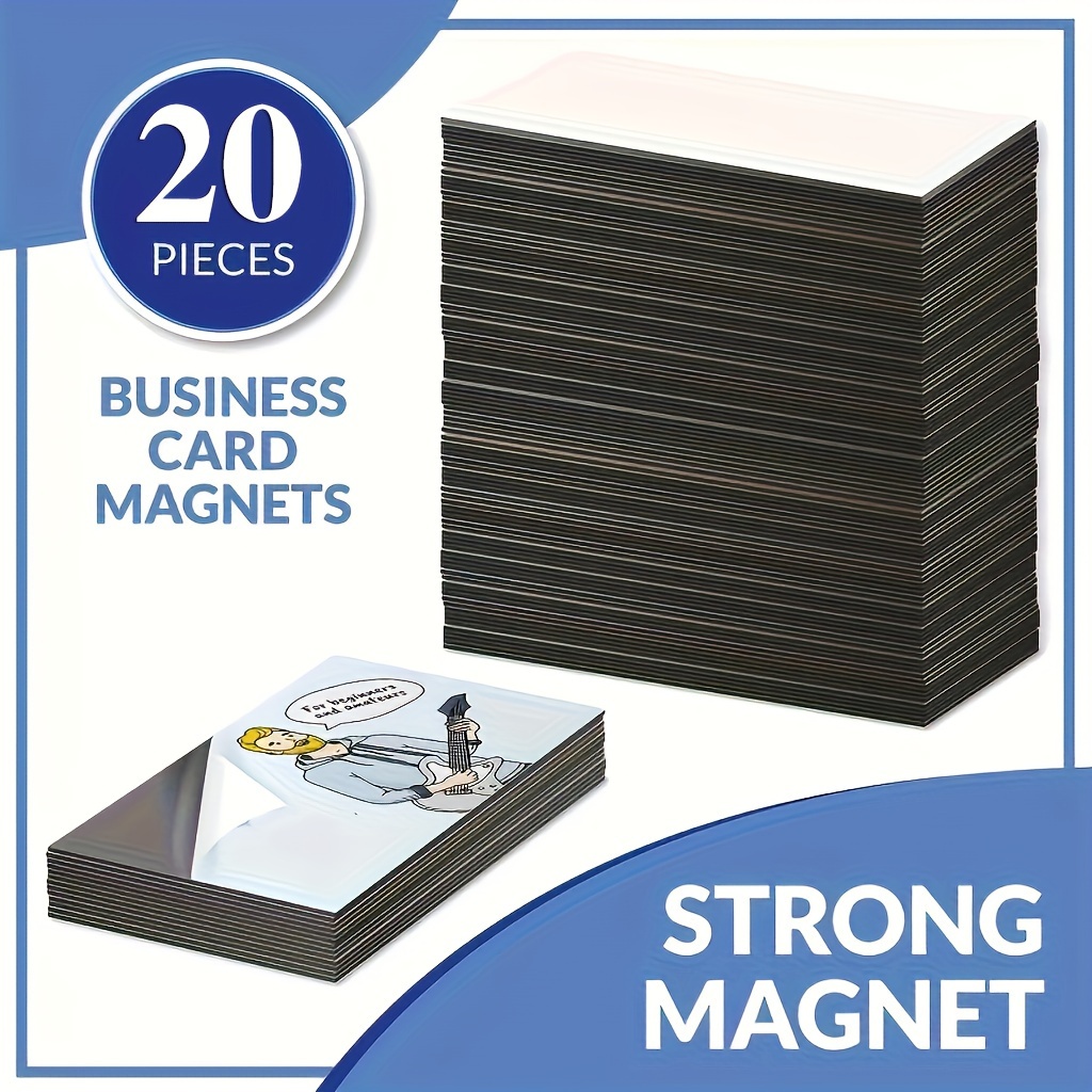 

/50pcs Magnetic Sheets With Adhesive Backing, Cutting And Customizing Flexible Self-adhesive Magnet Sheets, Self-adhesive Business Card Magnets