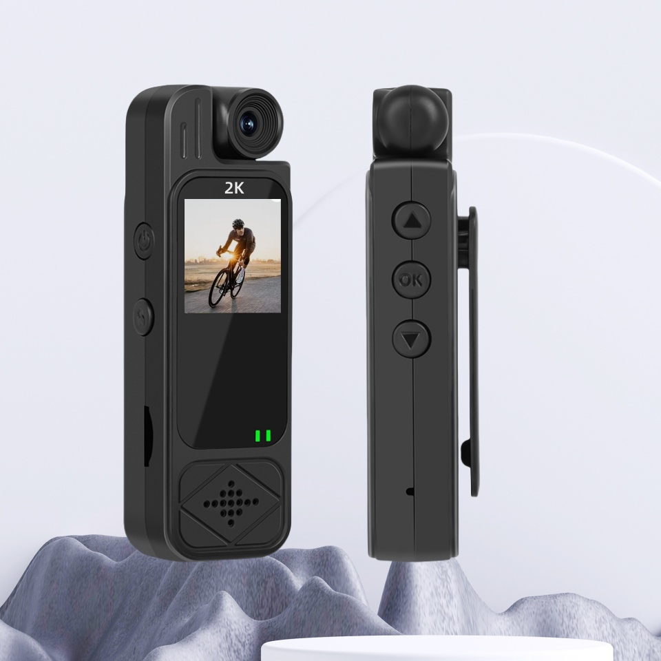 TEMU [portable Camera] Wearable Body Camera - 180Â° Rotatable Lens, Night Vision, , Back Clip & Wearable Design For Sports & Daily Life Recording,