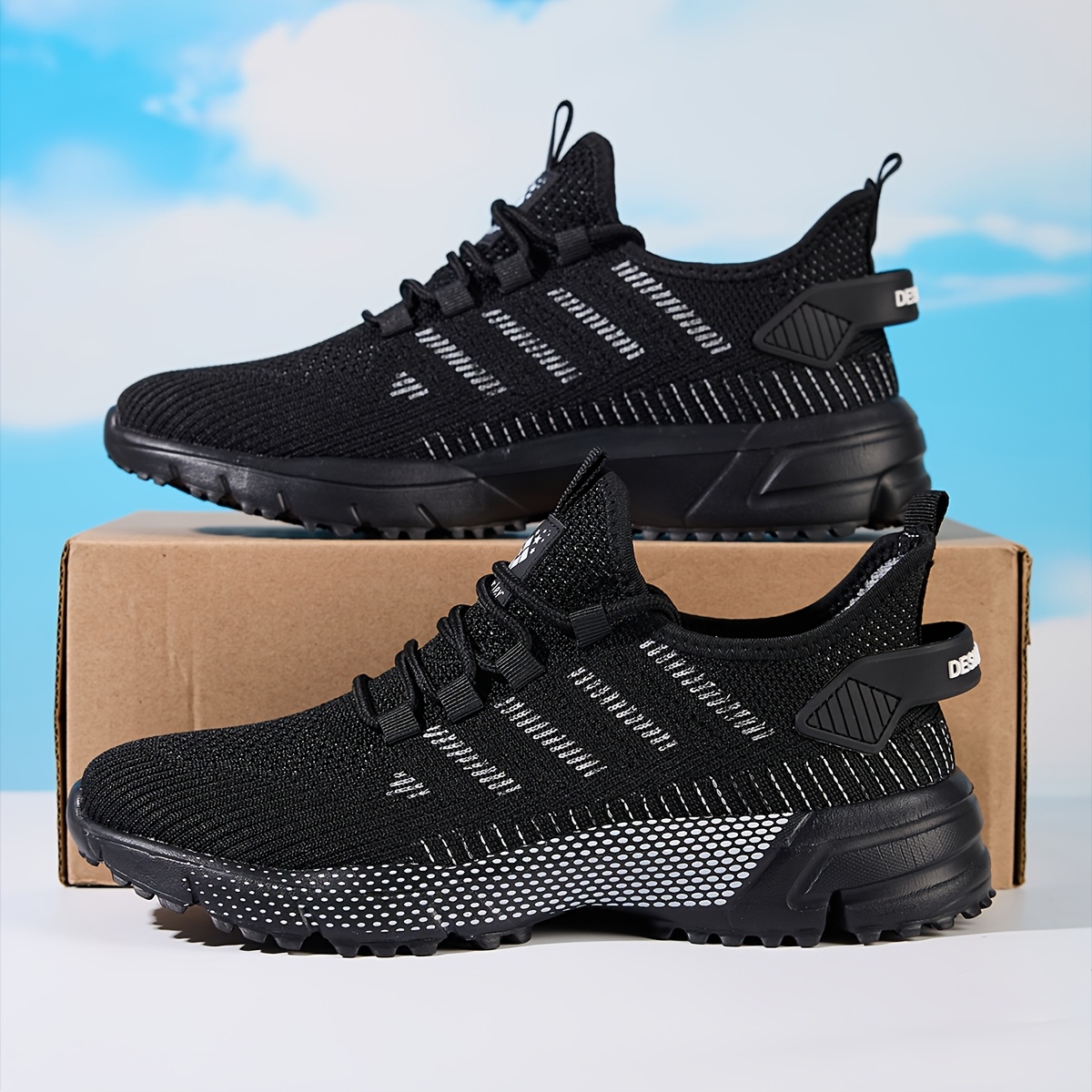 TEMU Baskets d'été en pour homme, Chaussures d'entraînement, Chaussures décontractées d'extérieur, Chaussures de course, Chaussures grande taille,